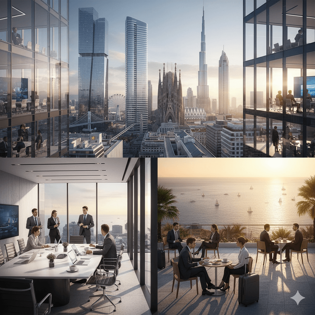 Illustration article Tripty: Séjours professionnels 2026 : les meilleures destinations business et plaisir